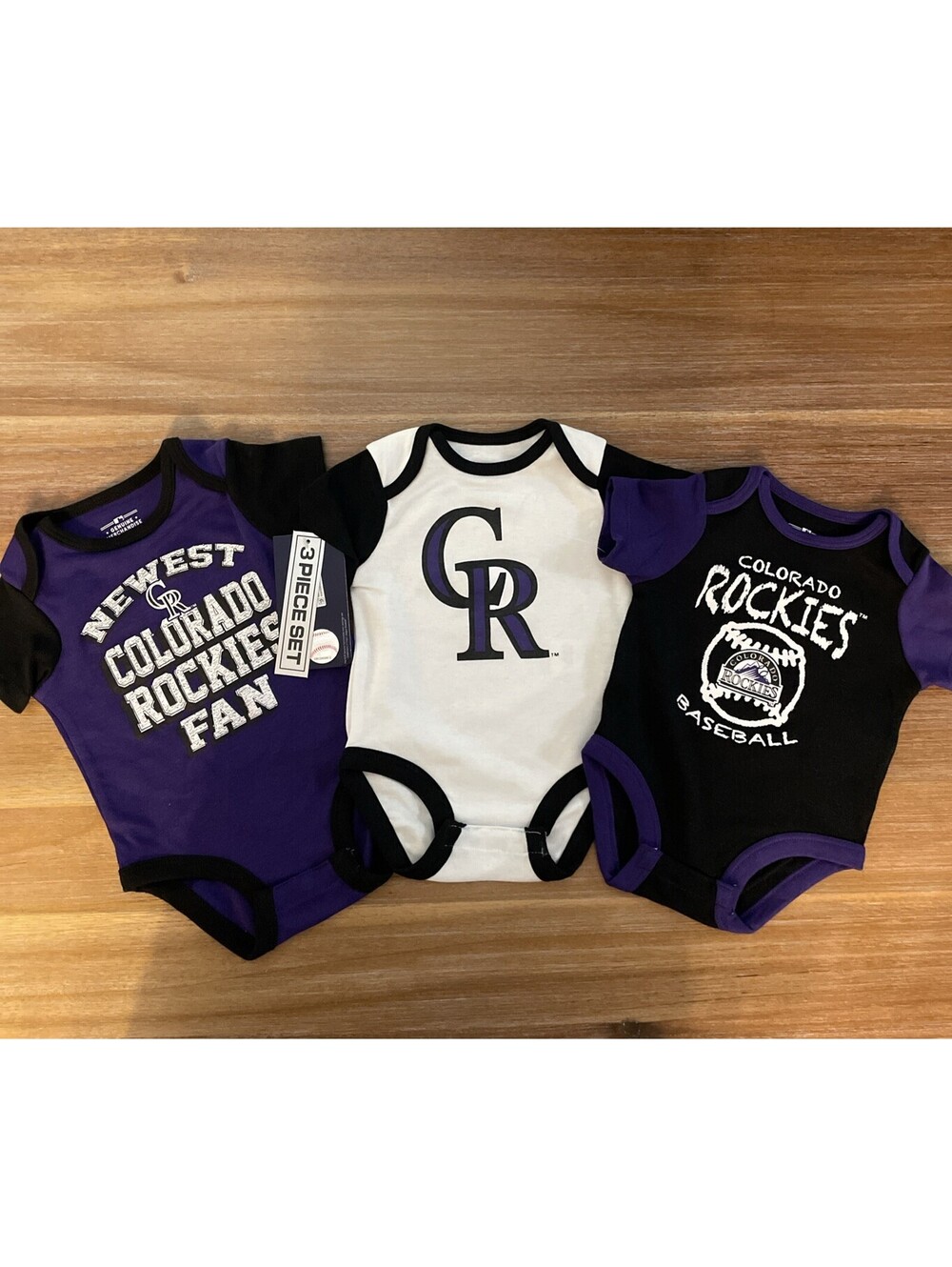 Colorado Rockies Infant 3pk Bodysuit - 0-3M